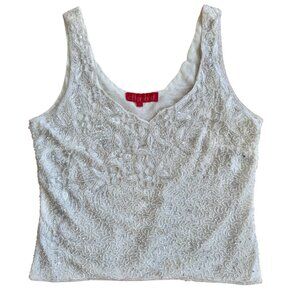 Beaded Bridal Cropped Tank